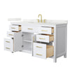 Custom image for White with Brushed Gold Trim / Giotto Quartz / No Mirror