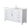 Custom image for White with Brushed Nickel Trim / Giotto Quartz / No Mirror
