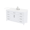 Custom image for White with Brushed Nickel Trim / White Cultured Marble / No Mirror