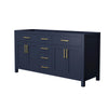 Custom image for Dark Blue with Brushed Gold Trim / No Mirror