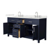 Custom image for Dark Blue with Brushed Nickel Trim / Giotto Quartz / No Mirror