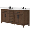 Custom image for Dark Walnut with Matte Black Trim / Carrara Cultured Marble / No Mirror