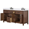 Custom image for Dark Walnut with Matte Black Trim / White Cultured Marble / No Mirror