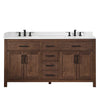 Custom image for Dark Walnut with Matte Black Trim / White Quartz / No Mirror