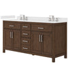 Custom image for Dark Walnut with Brushed Nickel Trim / Giotto Quartz / No Mirror