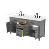 Custom image for Dark Gray with Matte Black Trim / Carrara Cultured Marble / No Mirror