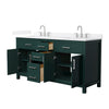 Custom image for Green with Brushed Nickel Trim / White Quartz / No Mirror