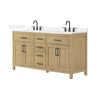 Custom image for Whitewashed Oak with Matte Black Trim / White Quartz / No Mirror