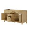 Custom image for Whitewashed Oak with Brushed Gold Trim / No Mirror