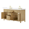 Custom image for Whitewashed Oak with Brushed Gold Trim / White Quartz / No Mirror