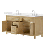 Custom image for Whitewashed Oak with Brushed Nickel Trim / Carrara Cultured Marble / No Mirror