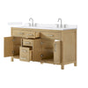 Custom image for Whitewashed Oak with Brushed Nickel Trim / White Quartz / No Mirror