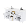 Custom image for White with Matte Black Trim / Carrara Cultured Marble / No Mirror
