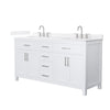 Custom image for White with Brushed Nickel Trim / White Quartz / No Mirror