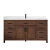 Custom image for Dark Walnut with Matte Black Trim / Giotto Quartz / No Mirror