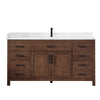 Custom image for Dark Walnut with Matte Black Trim / White Quartz / No Mirror