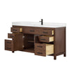 Custom image for Dark Walnut with Matte Black Trim / White Quartz / No Mirror