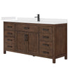 Custom image for Dark Walnut with Matte Black Trim / White Quartz / No Mirror