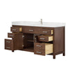 Custom image for Dark Walnut with Brushed Nickel Trim / Giotto Quartz / No Mirror