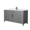 Custom image for Dark Gray with Matte Black Trim / White Cultured Marble / No Mirror