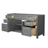 Custom image for Dark Gray with Brushed Gold Trim / No Mirror