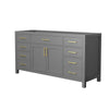 Custom image for Dark Gray with Brushed Gold Trim / No Mirror
