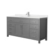 Custom image for Dark Gray with Brushed Nickel Trim / Carrara Cultured Marble / No Mirror
