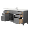 Custom image for Dark Gray with Brushed Nickel Trim / Giotto Quartz / No Mirror