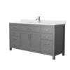 Custom image for Dark Gray with Brushed Nickel Trim / White Cultured Marble / No Mirror