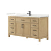 Custom image for Whitewashed Oak with Matte Black Trim / Giotto Quartz / No Mirror