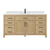 Custom image for Whitewashed Oak with Matte Black Trim / White Cultured Marble / No Mirror