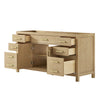 Custom image for Whitewashed Oak with Brushed Gold Trim / No Mirror
