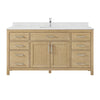 Custom image for Whitewashed Oak with Brushed Nickel Trim / Carrara Cultured Marble / No Mirror
