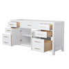 Custom image for White with Brushed Gold Trim / No Mirror