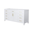 Custom image for White with Brushed Gold Trim / No Mirror