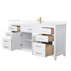 Custom image for White with Brushed Gold Trim / White Quartz / No Mirror