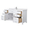 Custom image for White with Brushed Nickel Trim / White Cultured Marble / No Mirror