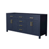 Custom image for Dark Blue with Brushed Gold Trim / No Mirror