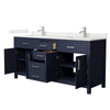 Custom image for Dark Blue with Brushed Nickel Trim / Giotto Quartz / No Mirror