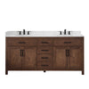 Custom image for Dark Walnut with Matte Black Trim / Carrara Cultured Marble / No Mirror