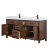Custom image for Dark Walnut with Matte Black Trim / Giotto Quartz / No Mirror