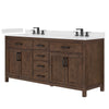Custom image for Dark Walnut with Matte Black Trim / Giotto Quartz / No Mirror