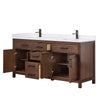 Custom image for Dark Walnut with Matte Black Trim / White Cultured Marble / No Mirror