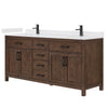 Custom image for Dark Walnut with Matte Black Trim / White Quartz / No Mirror