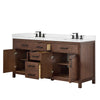 Custom image for Dark Walnut with Matte Black Trim / White Quartz / No Mirror