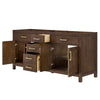 Custom image for Dark Walnut with Brushed Gold Trim / No Mirror