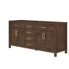 Custom image for Dark Walnut with Brushed Gold Trim / No Mirror