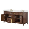 Custom image for Dark Walnut with Brushed Nickel Trim / Carrara Cultured Marble / No Mirror