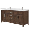 Custom image for Dark Walnut with Brushed Nickel Trim / Giotto Quartz / No Mirror
