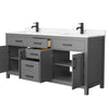 Custom image for Dark Gray with Matte Black Trim / Carrara Cultured Marble / No Mirror